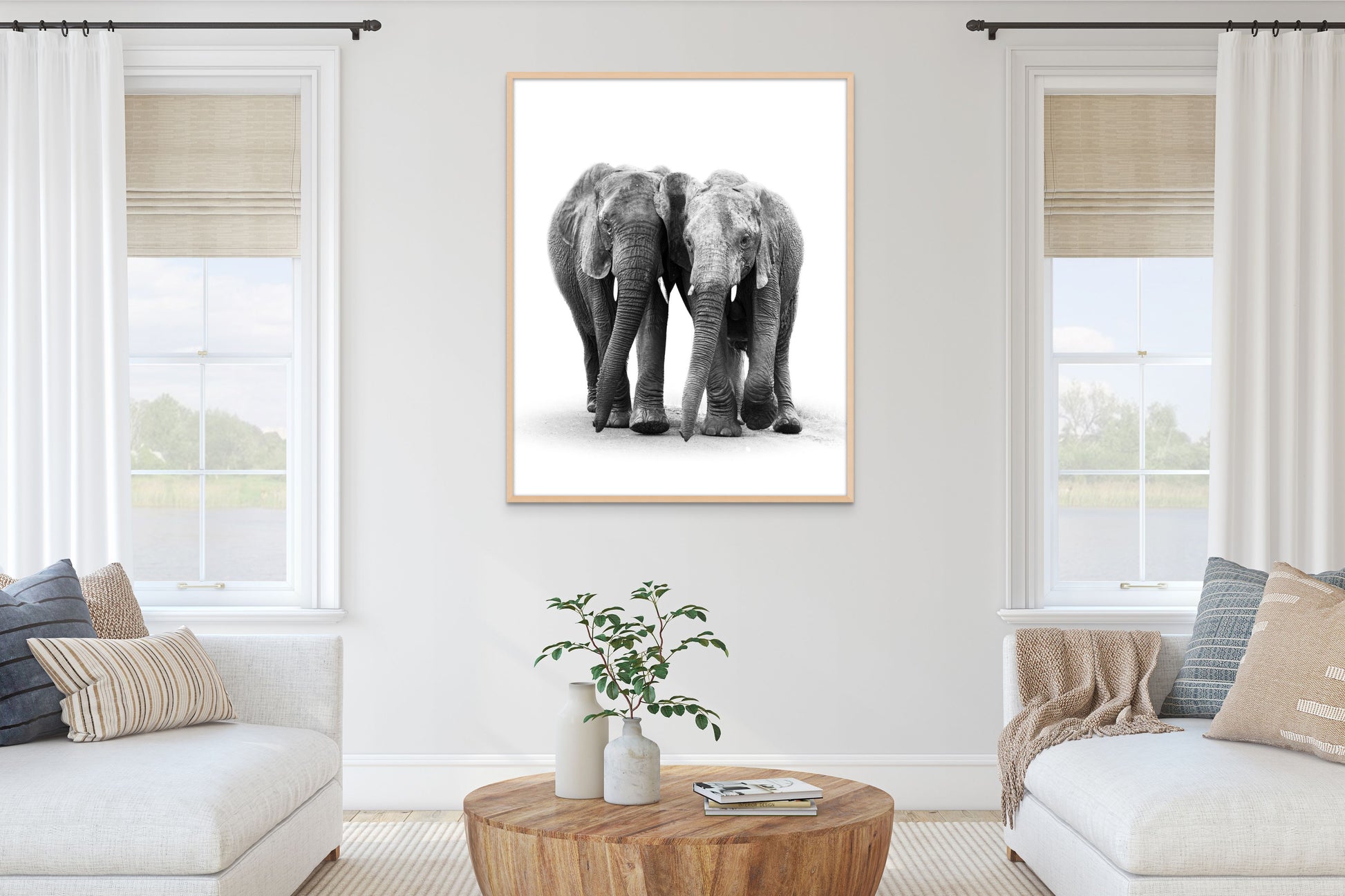 Together - Byron Grobler Wildlife Prints - Elephant